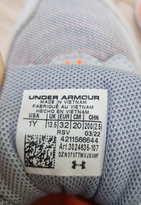 Кроссовки Under Armour детские