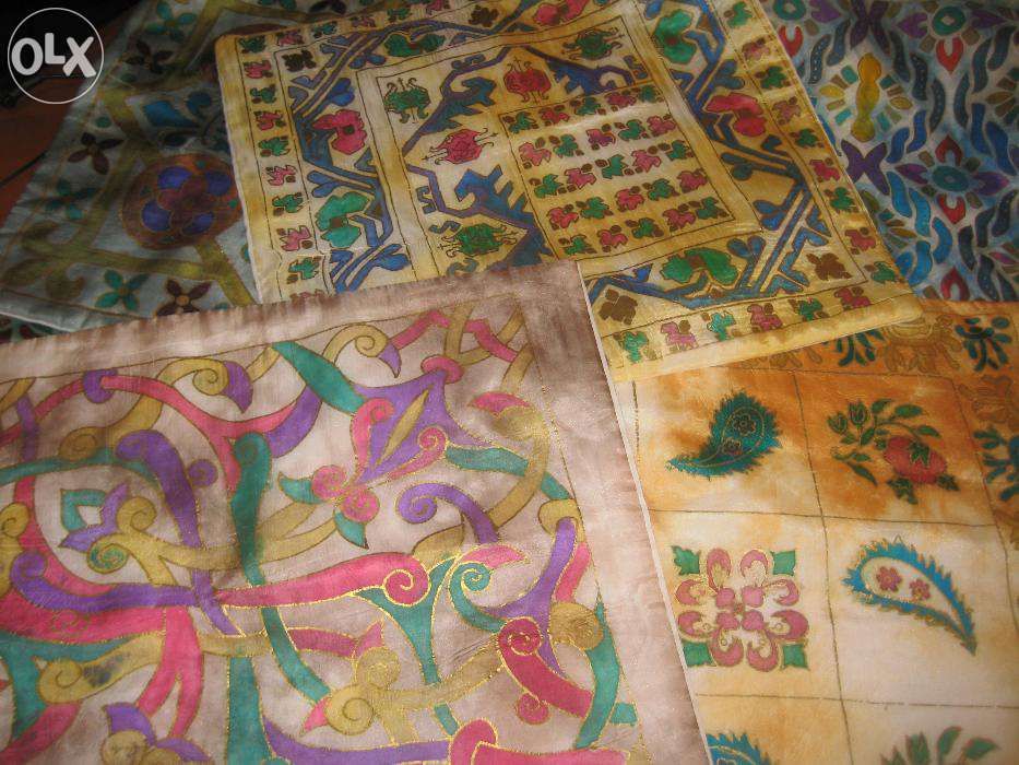 Шелковые наволочки. Ручная работа. Батик.