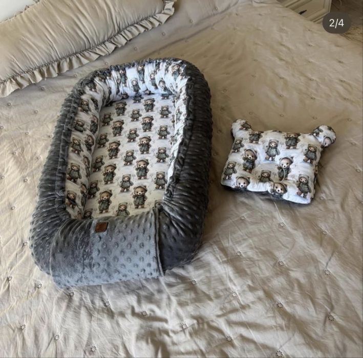 Babynest, cuib pentru bebelusi - handmade, premium, 100% bumbac.