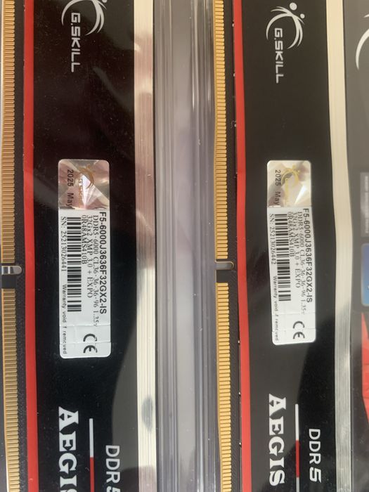 Рам памет DDR 5 64 GB G.SKILL Aegis (2x32GB) 6000MHz в Гаранция
