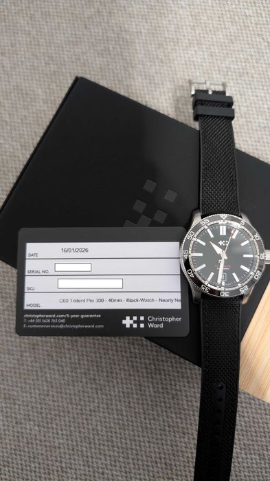 Christopher Ward C60 Trident Pro 300 (40mm) - Full Set - Garanție 2031