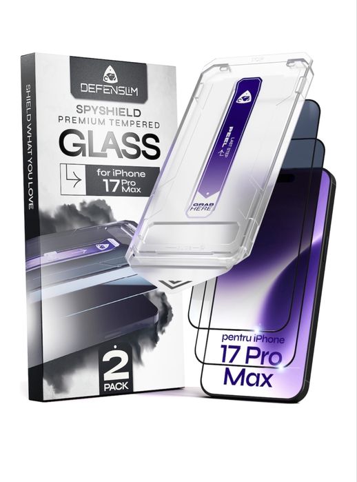 Husa kevlar aramida 110 lei si geam iphone 17 pro max 40 lei