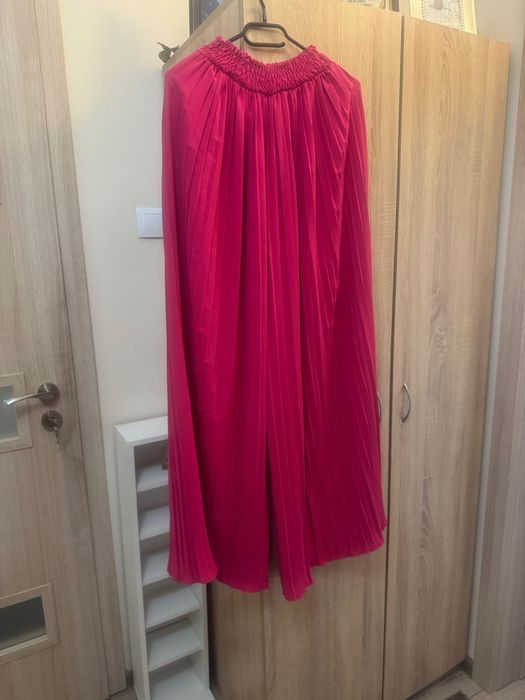 Розов плисиран панталон, универсален размер – като нов