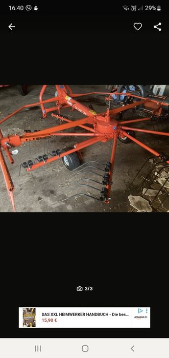 grebla grblatoare kuhn 2,5 sau 3m