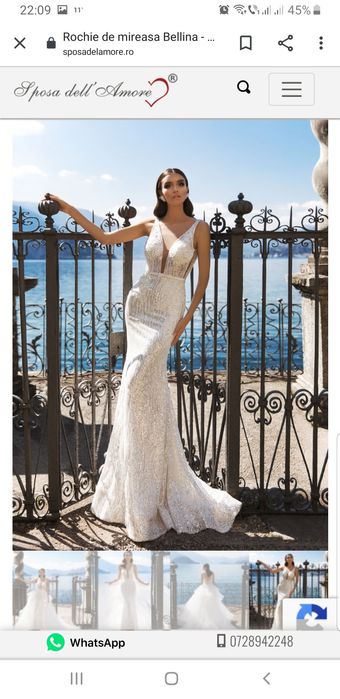 Rochie mireasa Sposa dell Amore, purtata o data