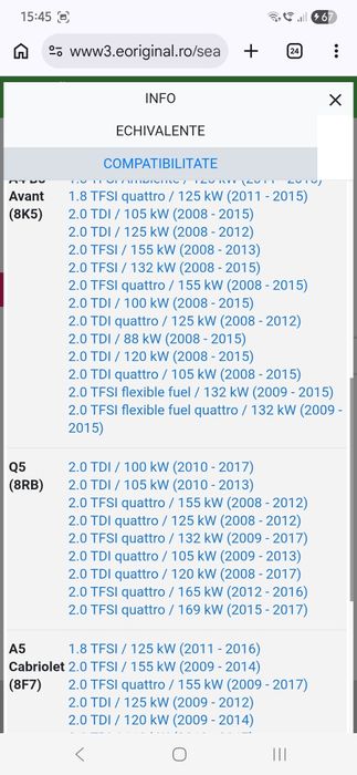 Set ambreaj Audi A4 A5 A6 Q5 2.0