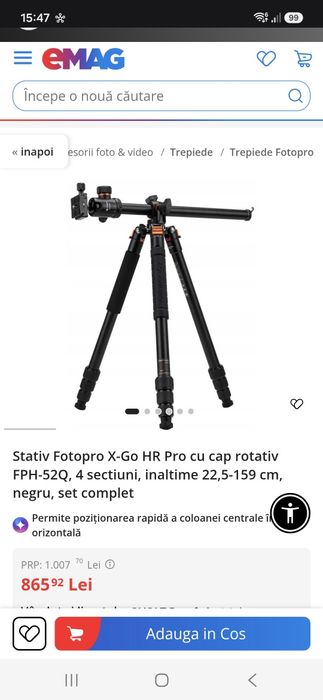 Trepied foto Fotopro X-GO HR Pro