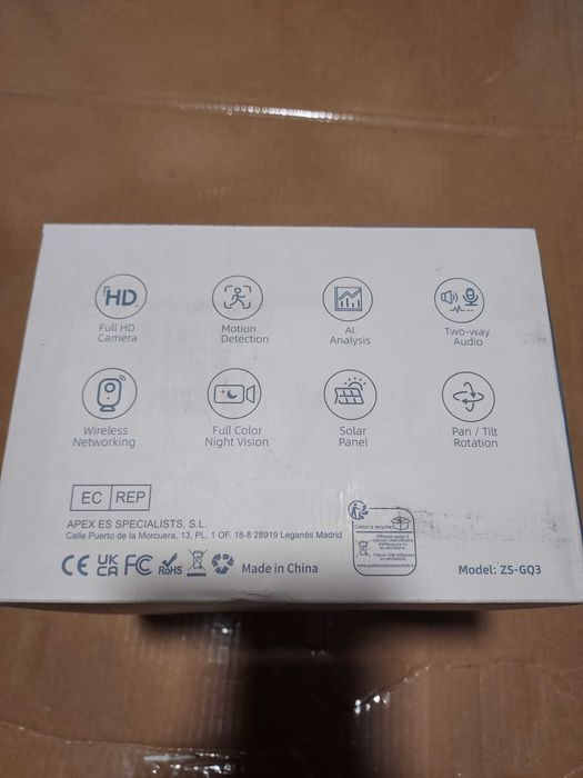 Camera supraveghere exterior Tmezon 2K 3Mp Solar Panel Noua 300