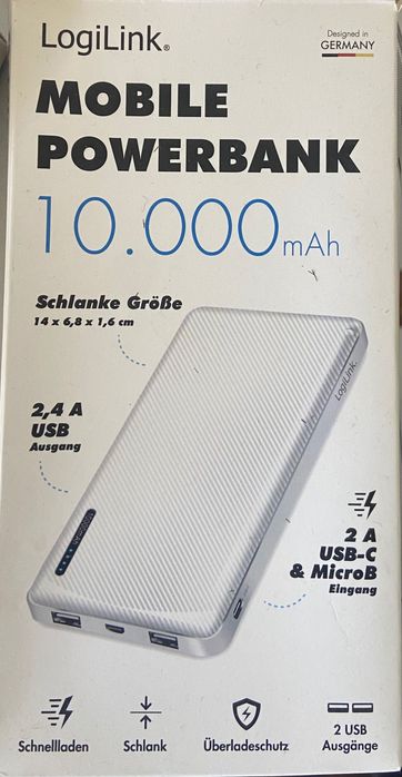 Батерия преносима 10000 mah Logilink battery