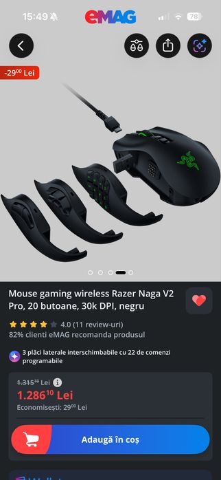 Mouse razer naga v2 pro