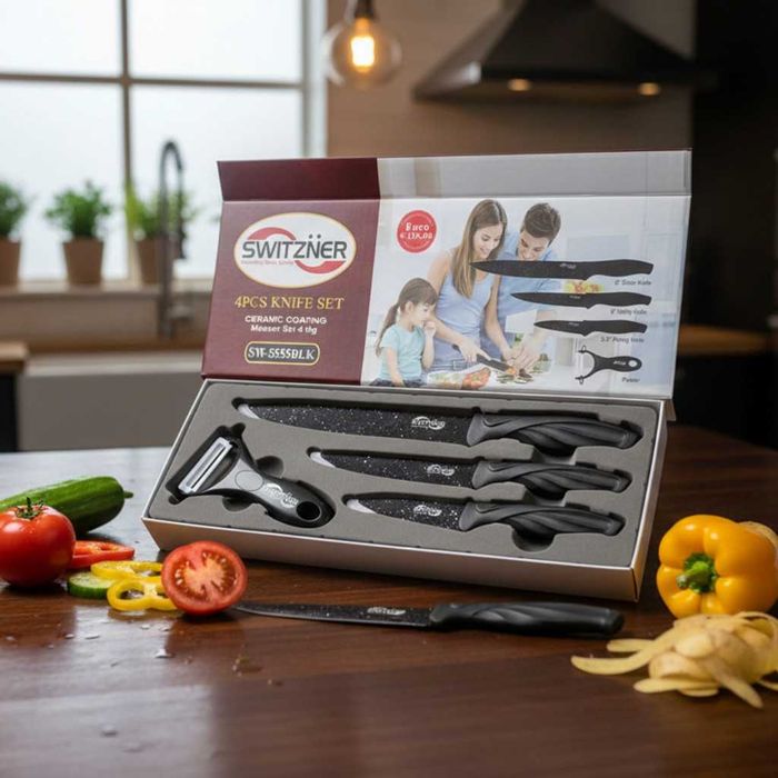 Комплект  Switzner  4 части с керамично покритие и ергономични дръжки