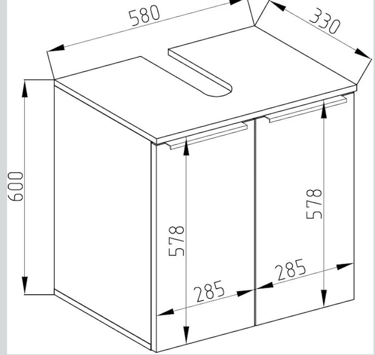 Шкаф за подмивка Vicco 2108