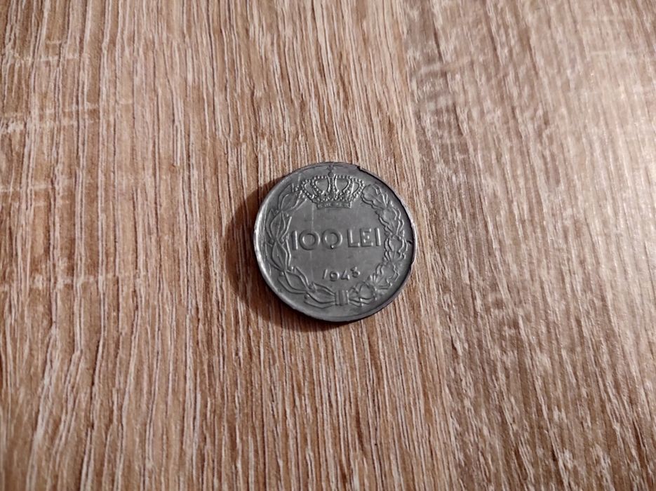 Monedă 100 lei autentică, cu chipul regelui Mihai, stare bună -70 lei