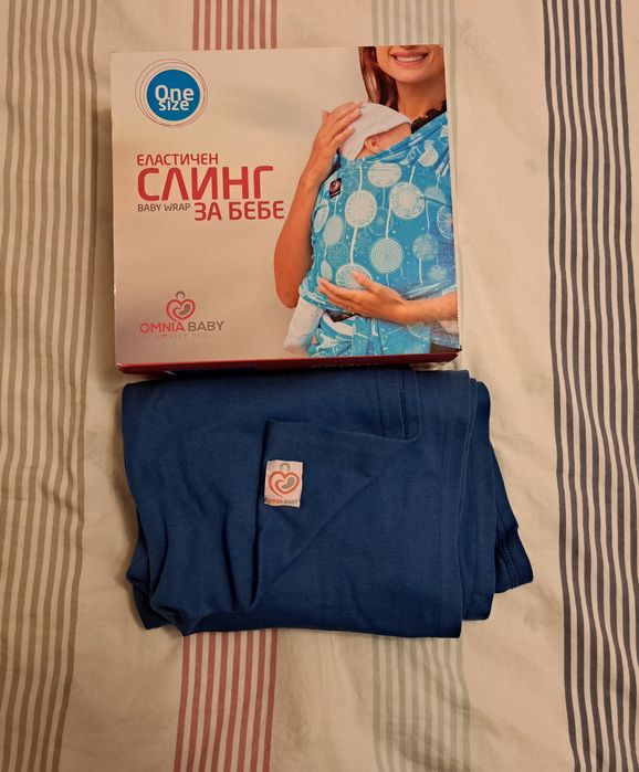 Еластичен слинг Omnia baby цвят пертол