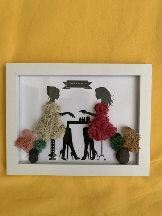 Изработвам картини със скандинавски мъх по поръчка