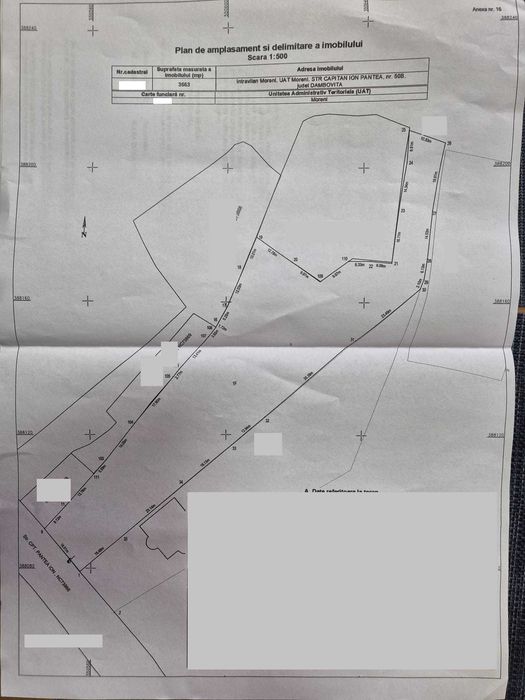 Teren intravilan de vanzare, 3663mp, Moreni, Dambovita