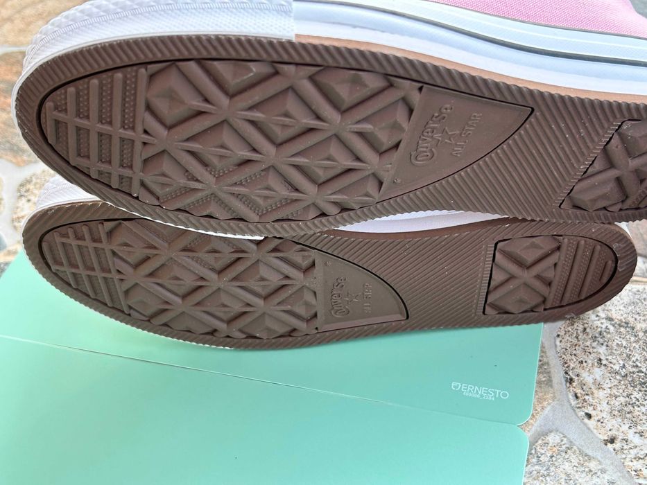 Teniși Converse Ctas Eva Lift-Hi, marimea 36 roz deschis, alb