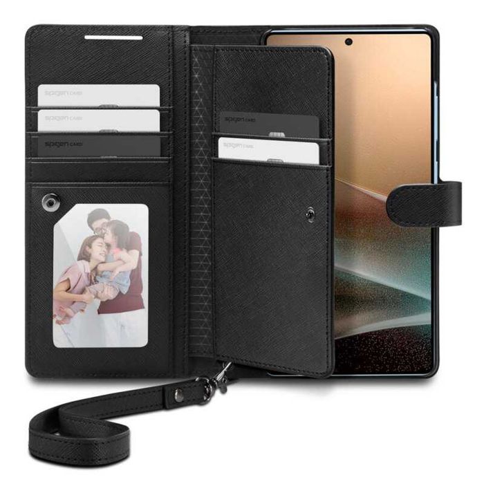 Husa antisoc carte portofel Galaxy S25 Ultra S24 S23 iPhone 16 Pro Max