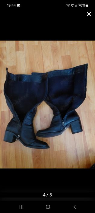 Cizme negre de dama din piele naturala-marimea 39