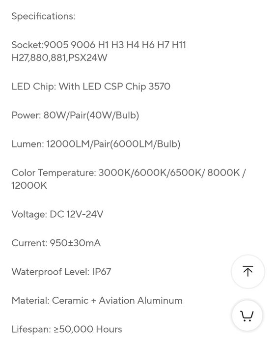 Лед крушки 2 бр.