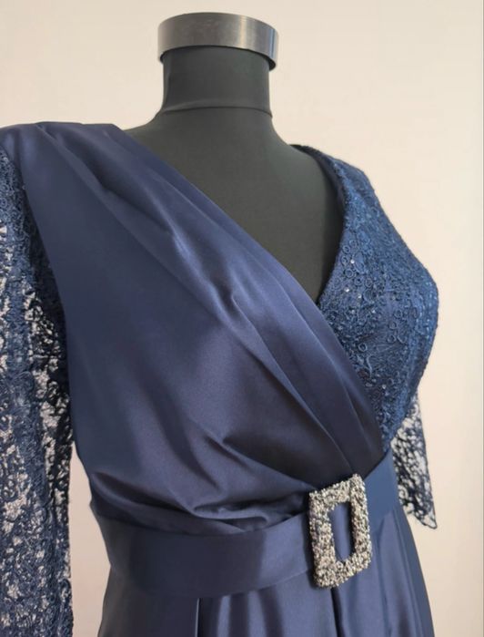 Rochie lunga bleumarin