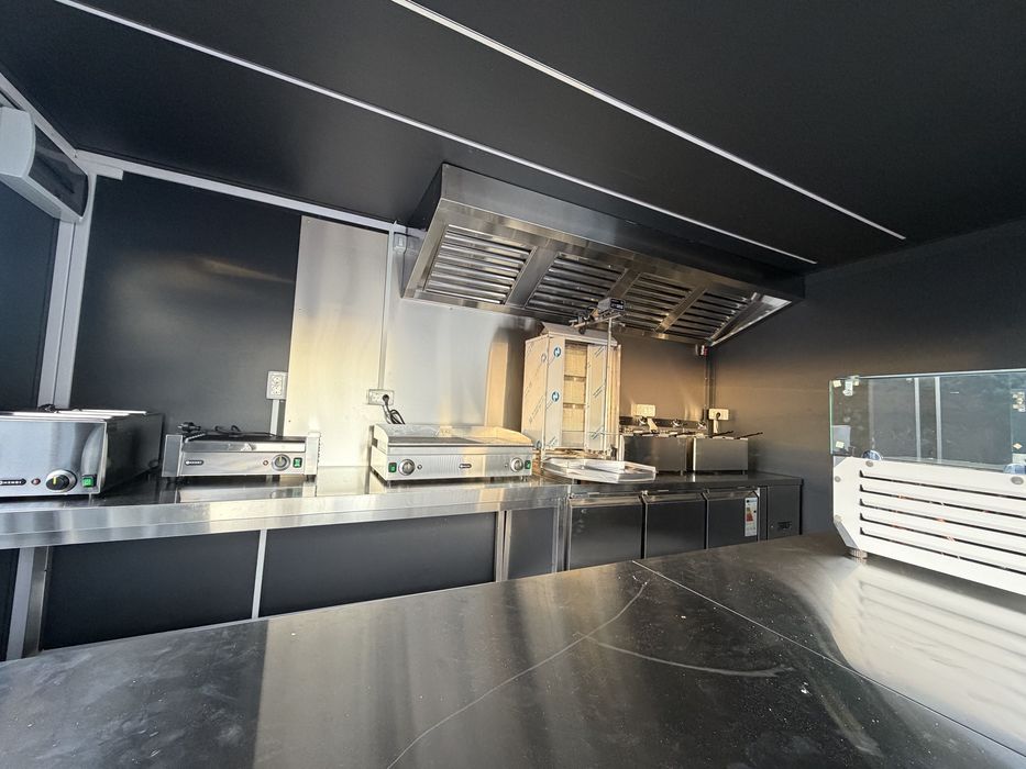 Rulota Comerciala 4m Premium Echipata Complet Fast Food Grill Shaorma Kebab In Stoc