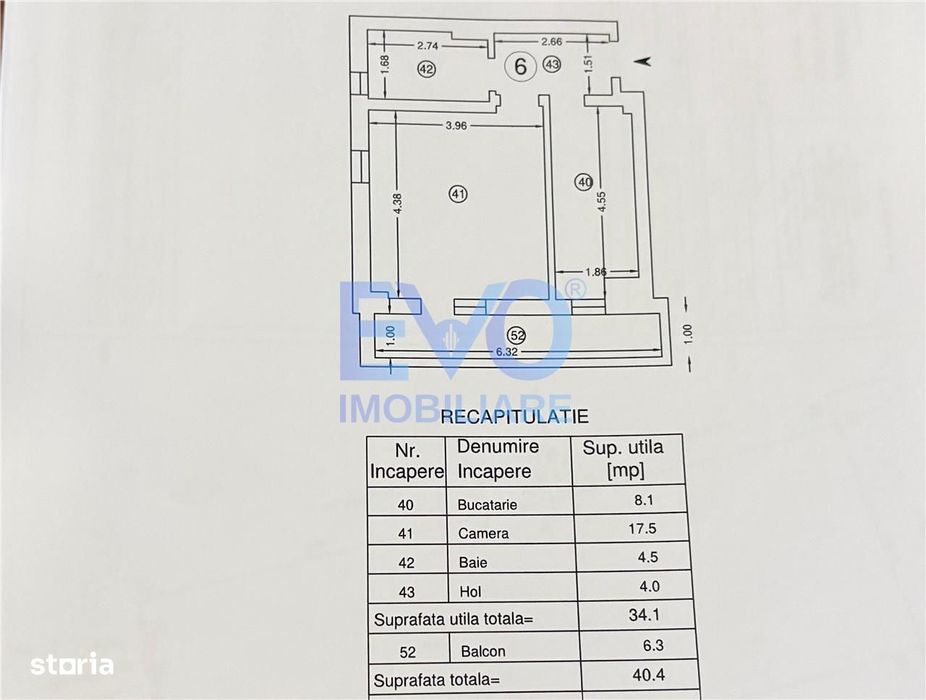 Apartament 1 camera de vanzare, decomandat, balcon, Pacurari, Iasi