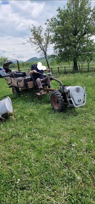 Motocultor Diesel cu remorca pe cardan Agria1800D .Cu freza si plug ,  Pretul la telefon sau mesaj .