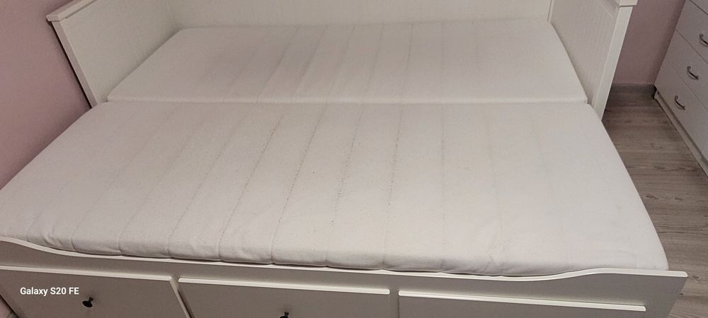 Pat cu cadru divan 3 sertare Hemnes
