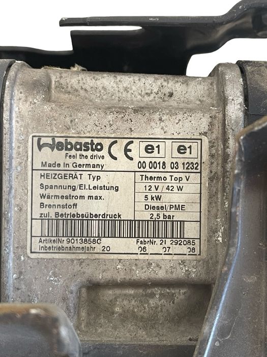 Webasto Volkswagen Touran 1T1, 1T2 2003 - 2010 1.9 Tdi Bxe 1K0815065Af