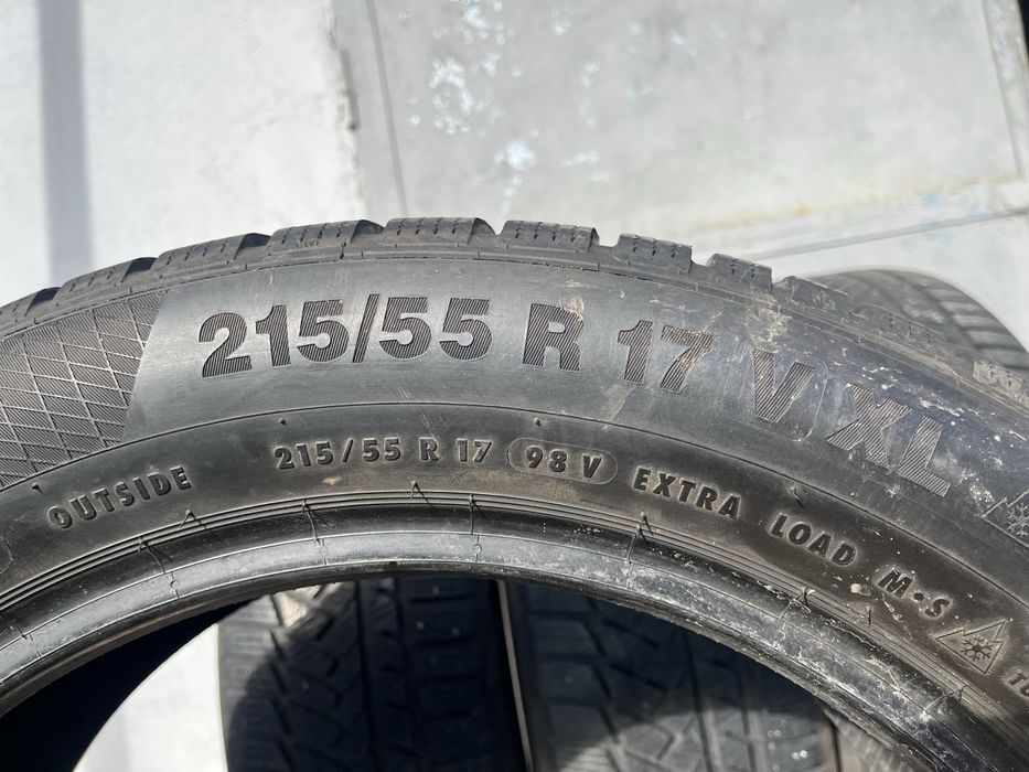 4 бр. зимни гуми 215/55/17 Continental 6+ mm DOT 3216