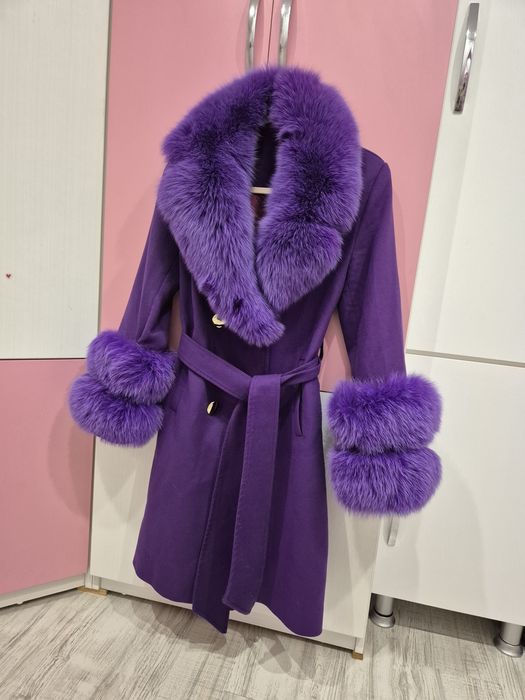 Дамско палто-Кашмир и пух