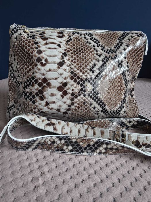 Geantă Piele Naturală MY BEST BAG FIRENZE -Snake Print (Made in Italy)