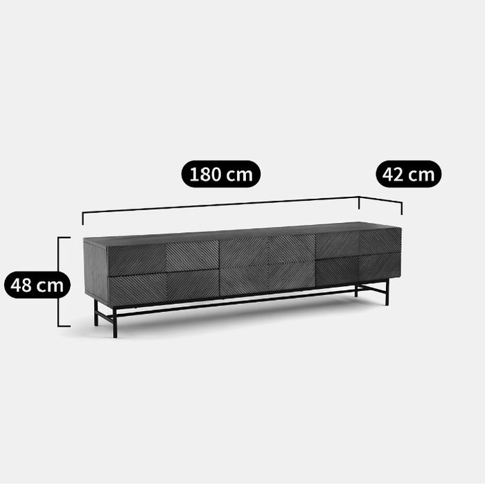 LA REDOUТумба под телевизор с рельефным фасадом, 180 см,
Тумба под тел
