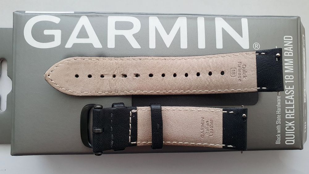 Garmin оригинална кожена каишка 18 мм.