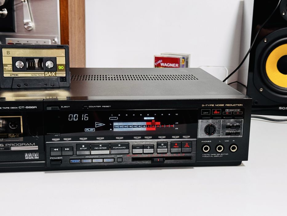 Deck de colecție cu DBX-PIONEER  CT-S88R,auto-reverse,sunet foarte bun