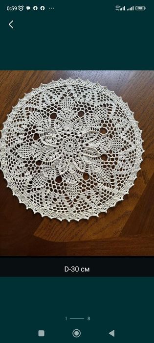 Салфетки из хб пряжи