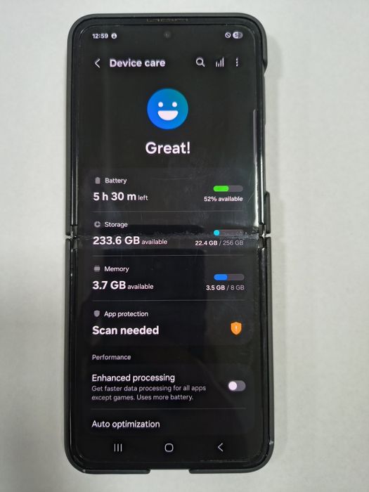 Samsung Galaxy Z Flip3, 8GB RAM, 256GB, 5G, BLACK