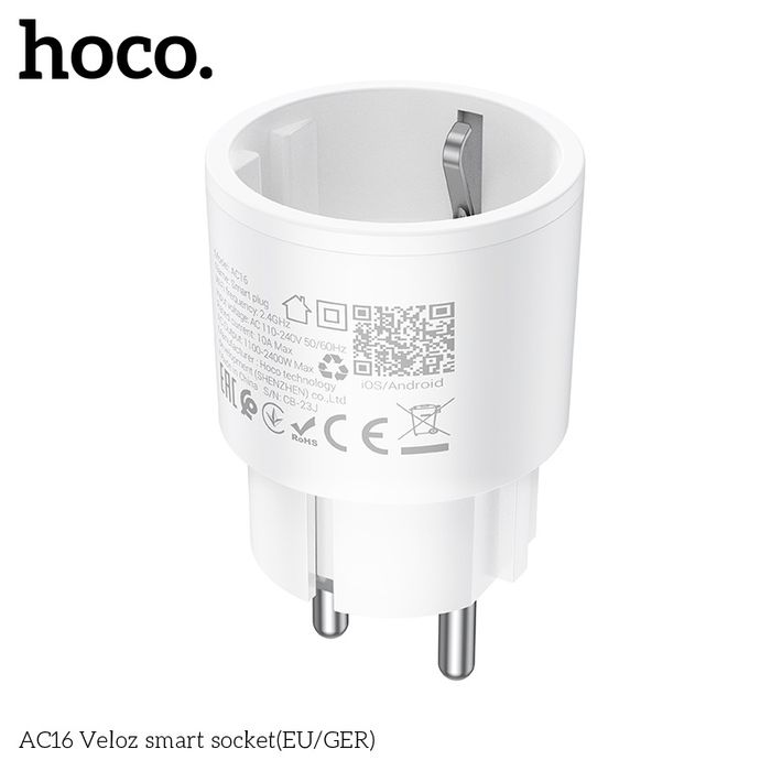 Hoco AC16 Veloz Smart Plug смарт розетка с дистанционным управлением