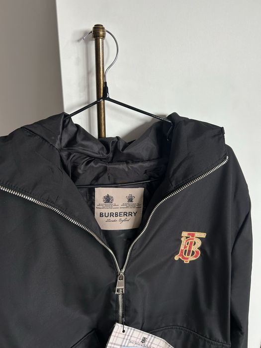 Burberry Black Hooded Jacket, Size S Fits M