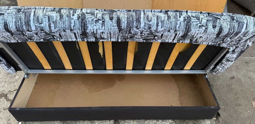 Canapea Extensibila cu Lada; Pat cu Saltea 180x115 cm