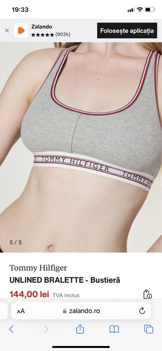 Bustiera sutien sport Tommy Hilfiger