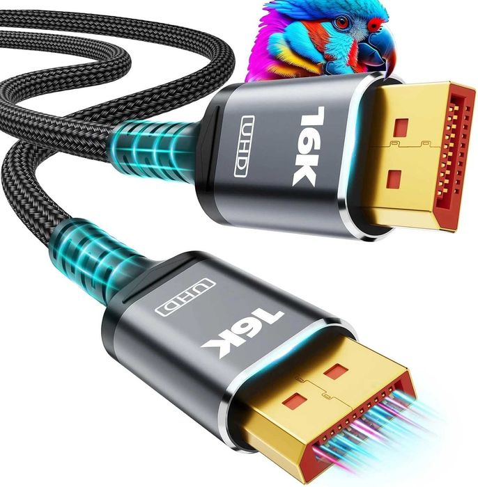 DP 2.1b Кабел 16K Ултра/Трансфер-80Gbps RTX5090 ALCLAP DP*2.1 4К/240Hz