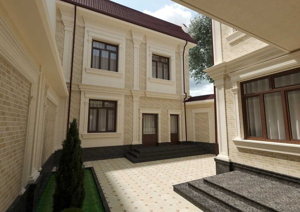 3-этажный коттедж, 8-комнат, 2,3-сотки земли в Сергели, м-в Строитель