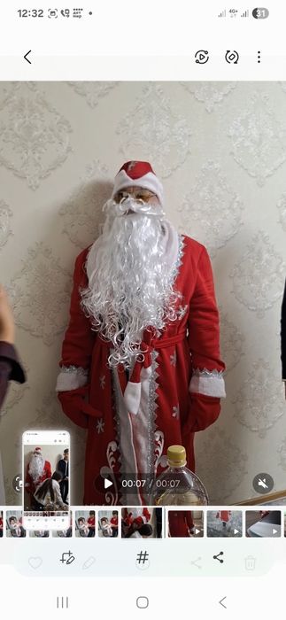 Прокат костюм Деда мороза 7000 тнг