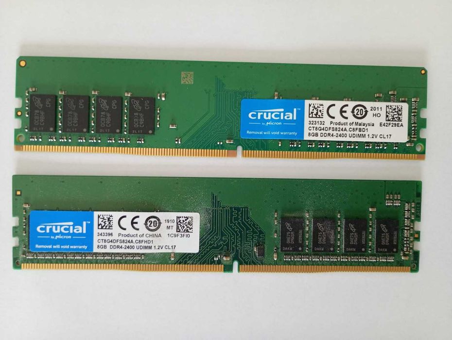 2 x 8Gb RAM Crucial Micron