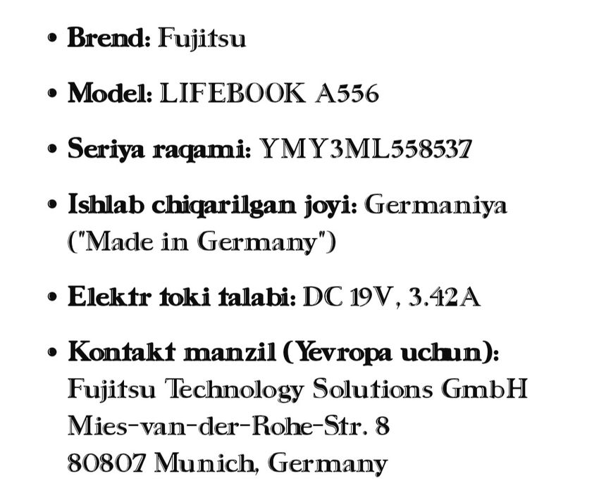 Noutbook 4/512 pamyet qoʻyilgan VEDIO kartasi bor