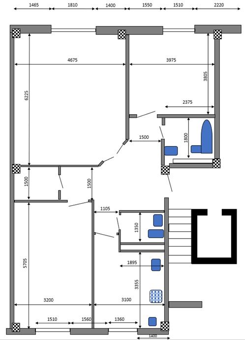 Продаётся 3 комнатная квартира (новостройка, 97 кв.м) ор. М. ЧКАЛОВА