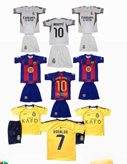 Екипи за деца Ямал, Роналдо, Мбапе сезон 2026 Тениска + шорти