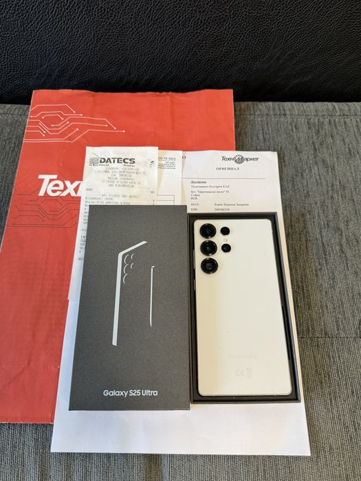 КАТО НОВ 512GB Samsung S25 Ultra Гаранция Technopolis до 2027